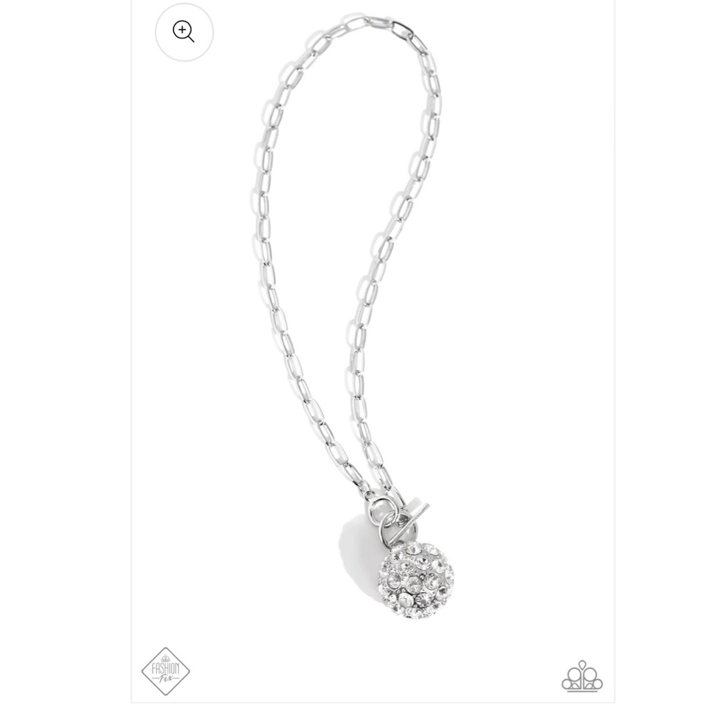 💎💎💎 “PACKED AND POLISHED” WHITE NECKLACE WITH FREE EARRINGS ~ PAPARAZZI❗️💎💎💎 - Picture 3 of 6